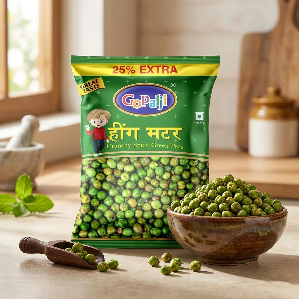 Gopalji Heeng Matar Crunchy Spicy Green Peas